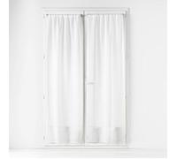 Paire de rideaux voilage passe tringle 2 x 70 x 200 cm Naturel - voile tissé