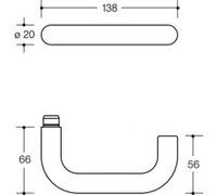 Paire de rosace borgne gris 97 - HEWI - 306FR BL-97 Noir G