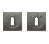 Paire de rosace carrée modèle Mars - Clé L - Nickelé Mat Nickelé mat G