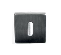 Paire de rosace carrées Inox 304 53 x 53 mm - clé L - 652