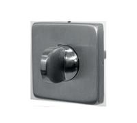 Paire de rosace carrées Inox 304 53 x 53 mm - clé WC - 654