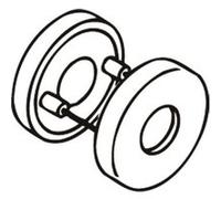 Paire de rosace clé I gris 92 - HEWI - 306FR PZ-92 Noir G