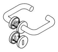 Paire de rosace clé L blanc 99 - HEWI - 306FR BB-99 Noir G