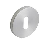 Rosaces rondes clé L pour clé simple - inox 304 brossé - Ovalis VACHETTE
