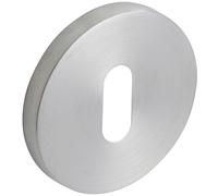 Rosaces rondes clé L pour clé simple - inox 304 brossé - Ovalis VACHETTE