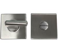 Paire de rosaces slim bec de cane condamnation carré inox brossé - HERACLES - B-INOX-SLC07