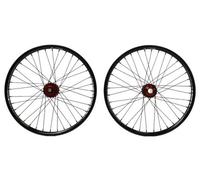 Paire de roues 20 406 pride control sd m08 disque aluminium 28h moyeu rouge