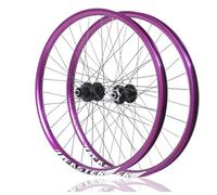 Paire De Roues 26 Pouces VTT Frein À Disque Jantes en Aluminium De Vélo De Montagne 32H 8-12 Vitesses Cassette QR(Purple)