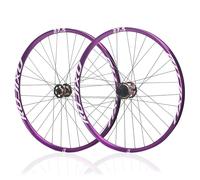 Paire De Roues À Axe Traversant 15*110 Mm 12*148 Mm 26 27,5 29 Pouces Roues Avant/arrière De VTT Frein À Disque Roues De Vélo Alliage D'aluminium Double Paroi Jante 32H(Colorful,26"110*15 148*12mm)