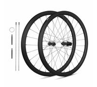 Paire De Roues À Axe Traversant Center-Lock, 38/50mm Jantes De Vélo De Route en Fibre De Carbone 700C, Système À Cliquet 36 Dents, Moyeu À Roulements Scellés, Cassette 8/9/10/11/12 Vitesses(38mm)