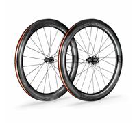 Paire de roues a disques center lock a pneus Vision Metron 60 SL TL SH11 Noir