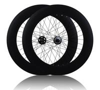 Paire De Roues À Pignon Fixe 700C 17dents 32 Rayons Frein V-Brake 100mm/120mm Roues De Vélo De Piste Vélos À Vitesse Unique Fixie Roue Avant Et Arrière pour 23C(90mm,Front+Rear)