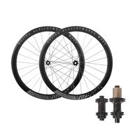 Paire De Roues Avant Et Arrière for Vélo Route/Gravel, Jantes en Alliage D'aluminium 700C, Axe Traversant Double Paroi 45 Mm, Cassette 12 X 100/12, Moyeux 142, Freins(Negro,700C Gray)