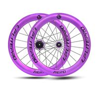 Paire De Roues BMX 349/406 Vélos Pliants 16/20 Pouces Freins V-Brake Moyeu À Dégagement Rapide 74/130 Mm for Cassettes 7/8/9/10 Vitesses(Purple 349)