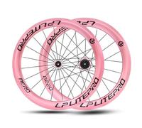 Paire De Roues BMX 349/406 Vélos Pliants 16/20 Pouces Freins V-Brake Moyeu À Dégagement Rapide 74/130 Mm for Cassettes 7/8/9/10 Vitesses(Pink 406)