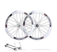 Paire De Roues BMX 406/451/20 Pouces Vélo Pliant Freins À Disque Avant Et Arrière Jantes en Alliage D'aluminium 100/135 Mm Hauteur 40 Mm 8/9/10/11 Vitesses(Silver 451)