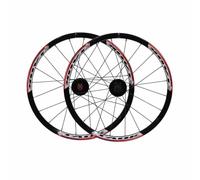 Paire De Roues BMX/VTT 20" 406 Roue Avant/arrière À Dégagement Rapide 100/135 Mm, Jante en Alliage D'aluminium pour Vélo Pliant, Cassette 7, 8, 9 Vitesses, Frein À Disque(Black Red)