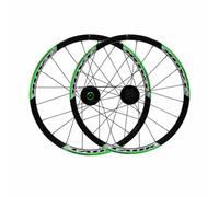 Paire De Roues BMX/VTT 20" 406 Roue Avant/arrière À Dégagement Rapide 100/135 Mm, Jante en Alliage D'aluminium pour Vélo Pliant, Cassette 7, 8, 9 Vitesses, Frein À Disque(Black Green)