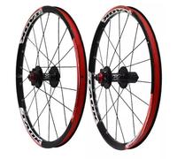 Paire de Roues de Frein à Disque 406 20" pour vélos pliants/Montagne BMX | Cassette 7 8 9 vitesses, roues avant et arrière 100/135mm QR, moyeux à billes libres, A/V