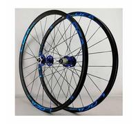 Paire De Roues De Frein À Disque De VTT 26 27.5 29 Pouces Roues À Dégagement Rapide 9 * 100/10 * 135mm, Jante Double Couche en Alliage D'aluminium, Cassette 7-12 Vitesses(Black Blue,27.5")