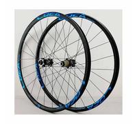 Paire De Roues De Frein À Disque pour Vélo De Montagne De 26 27.5 29 Pouces, Roues Avant Et Arrière À Axe Traversant De 15x100/12x142mm, Jante Double Couche, 7 À 12 Vitesses(Black Blue,29")