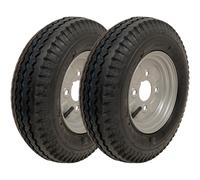 Paire de roues de remorque Kenda K371 4.80/4.00-8, 6 plis, haute vitesse, route légale, PCD 4 pouces