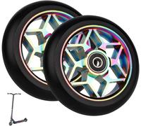 Paire De Roues De Trottinette,Roues De Trottinette 110mm 88a Avec Roulements Abec 9,Roues Compatible Avec Land Surfer/Prodigy/Apollo(Coloré)