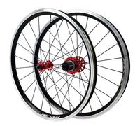 Paire de roues de vélo 20" avant et arrière 4 roulements V-Brake 406 451 24 trous libération rapide pour cassette 7 8 9 10 11 12 vitesses