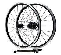 Paire de roues de vélo 20" avant et arrière 4 roulements V-Brake 406 451 24 trous libération rapide pour cassette 7 8 9 10 11 12 vitesses