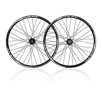 Paire De Roues De Vélo 26 "27.5" 29 "Jante Frein À Disque Roues VTT Avant Arrière Roue À Dégagement Rapide 32H Moyeu, Ajustement Cassette 8-11 Vitesses(Black,26inch)