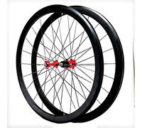 Paire de Roues de vélo 700C pour Route, Freins V-Brake, Jante Double paroi 40 mm, moyeu à Blocage Rapide, Compatible Cassette 7-12 Dents.