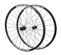 Paire De Roues De Vélo À Pignon Fixe 700C en Alliage D'aluminium Roues Avant Et Arrière Frein C Vélo De Piste 20H 24H Avant Et Arrière(Black hub)