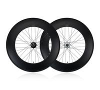 Paire De Roues De Vélo À Pignon Fixe 700C Frein Inversé Hauteur 90mm Roues Avant Et Arrière pour Vélo À Vitesse Unique Jantes en Alliage D'aluminium 100mm/120mm(Front+Rear w/Tire)