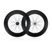 Paire De Roues De Vélo À Pignon Fixe 700C Frein Inversé Hauteur 90mm Roues Avant Et Arrière pour Vélo À Vitesse Unique Jantes en Alliage D'aluminium 100mm/120mm(Front+Rear)
