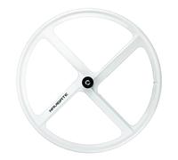 Paire De Roues De Vélo À Pignon Fixe 700C Jantes en Alliage À 4 Rayons Largeur 33 Mm Vélo À Pignon Fixe Avant Et Arrière 100 X 120 Mm(Bianco,Front Wheel)