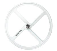 Paire De Roues De Vélo À Pignon Fixe 700C Jantes en Alliage À 4 Rayons Largeur 33 Mm Vélo À Pignon Fixe Avant Et Arrière 100 X 120 Mm(Bianco,Rear Wheel)