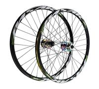 Paire de roues de vélo de 66/69/73,7 cm - Roue avant/arrière - Frein à disque - Libération rapide - Jante à double paroi en aluminium - 32H - Convient aux pneus 7-12S et 3,2-5,7 cm