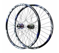Paire De Roues De Vélo De Montagne 24 26 27,5 29 Pouces Roue Avant Et Arrière De Frein À Disque en Aluminium, 9 X 100/10 X 135 Mm QR, Jante À Double Couche, Cassette 7-12 Vitesses(Blauw,27.5")