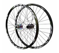 Paire De Roues De Vélo De Montagne 24 26 27,5 29 Pouces Roue Avant Et Arrière De Frein À Disque en Aluminium, 9 X 100/10 X 135 Mm QR, Jante À Double Couche, Cassette 7-12 Vitesses(Groen,24")