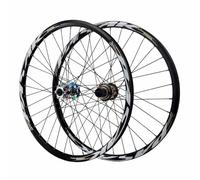 Paire De Roues De Vélo De Montagne 24 26 27,5 29 Pouces Roue Avant Et Arrière De Frein À Disque en Aluminium, 9 X 100/10 X 135 Mm QR, Jante À Double Couche, Cassette 7-12 Vitesses(Gray,26")