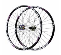 Paire De Roues De Vélo De Montagne 24 26 27,5 29 Pouces Roue Avant Et Arrière De Frein À Disque en Aluminium, 9 X 100/10 X 135 Mm QR, Jante À Double Couche, Cassette 7-12 Vitesses(Purple,27.5")