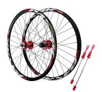 Paire de Roues de vélo de Montagne 24 Pouces, Frein à Disque, dégagement Rapide, Roue de vélo de Montagne, Jante à Double paroi en Alliage d'aluminium, Roues Avant et arrière, Cass