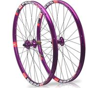 Paire De Roues De Vélo De Montagne 26/27,5/29 Pouces Roues à Dégagement Rapide Jantes en Alliage D’Aluminium Moyeux Avant Et Arrière De Frein à Disque pour Cassette, Purple, 27.5''