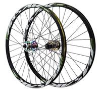 Paire De Roues De Vélo De Route 26/27,5/29 Pouces, avec Frein À Disque, Jante en Alliage Double Couche, Roue Avant Et Arrière for Cassette 7-12 Vitesses 32 Trous(Color,27.5inch)
