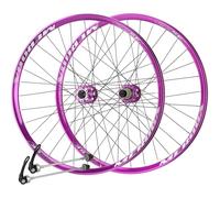 Paire De Roues De Vélo De Route, 26"/27,5" en Alliage D'aluminium Avant 2 Arrière 5 Moyeux Peilin, Frein À Disque À Dégagement Rapide, for Vitesses 7/8/9/10/11, Arc-en-Ciel(Purple,27.5)
