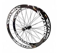 Paire De Roues De Vélo De Route 700C*23C-25C-28C 40/50MM pour 7 8 9 10 11 Vitesses Jante De Frein C/V en Alliage D'aluminium À Dégagement Rapide Moyeu 20H White,700C/50MM