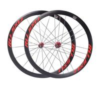 Paire De Roues De Vélo De Route 700C, Alliage D'aluminium À Dégagement Rapide, Hauteur 40/50Mm, Freins V/C, Moyeux À Roulements Scellés, Support De Cassette 8 À 11 Vitesses(Red,40MM)