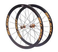 Paire De Roues De Vélo De Route 700C, Alliage D'aluminium À Dégagement Rapide, Hauteur 40/50Mm, Freins V/C, Moyeux À Roulements Scellés, Support De Cassette 8 À 11 Vitesses(Gold,40MM)