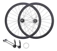 Paire de roues de vélo de route 700C avec frein à disque, en alliage, axe QR/traversant, moyeux avant 2 arrière 4 roulements, hauteur de cadre 38 mm, support de roue 8-11 vitesses, cassette (QR une co