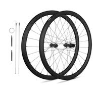 Paire De Roues De Vélo De Route 700C, Cliquet 36/54T, Jantes en Fibre De Carbone 32/38/46/50mm, Frein À Disque À Verrouillage Central, Axe Traversant 100/142mm, Cassette HG 8-12 Vitesses(36T,38mm)